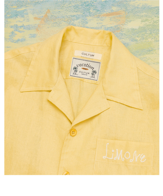 [CULTUM] Linen Cuban Collar Shirt