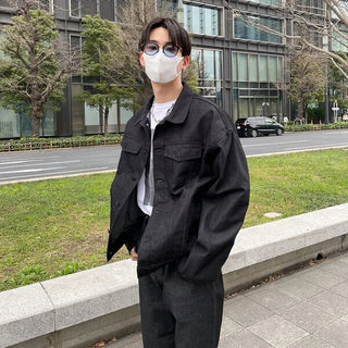 Black denim jacket