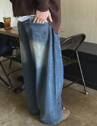 Side Pintuck Balloon Fit Denim Pants (3 colors, M~XL)