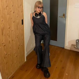 Summer denim camisole and pants set