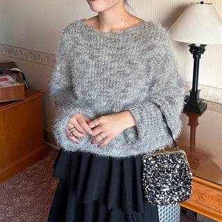 Mixed fur knit