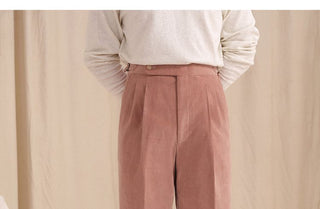 [CULTUM] Neapolitan Cotton Corduroy Double Pleat Trousers