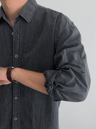 Luel Nylon Pigment Oversized Shirt