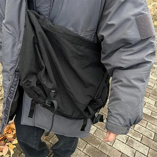 Oversized nylon sling bag