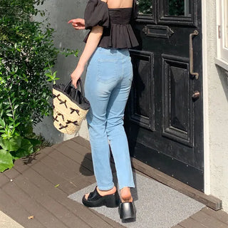Skinny Fit Light Denim Pants