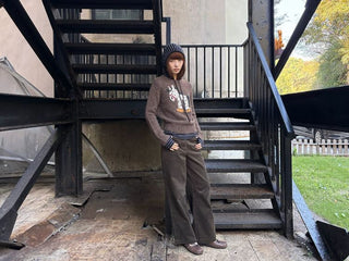 [NeverSeez] Corduroy Wide Leg Casual Pants