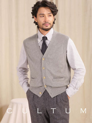 [CULTUM] V-Neck Knit Vest