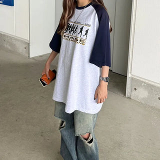 (Unisex) Chase Print Raglan Sleeve T-Shirt