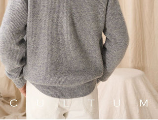 [CULTUM] Wool Stand Collar Double Zip Cardigan