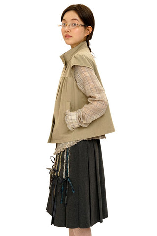 [Moromoro2] Puff Sleeve A-Line Short  Jacket