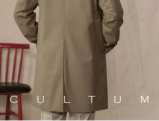 [CULTUM] Wool Blend Waterproof Mac Coat