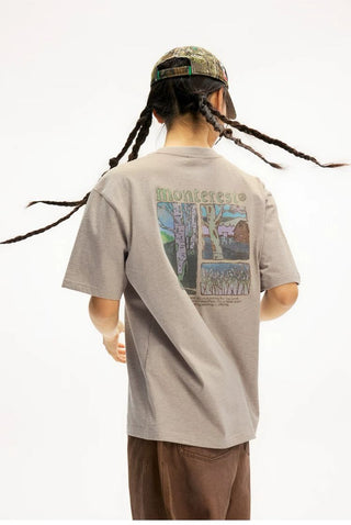 [Monterest] Washed Forest Print Relaxed Fit Tee