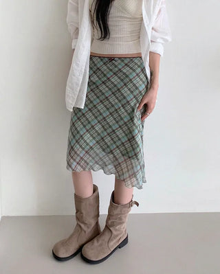 Midi Long Sheer Skirt