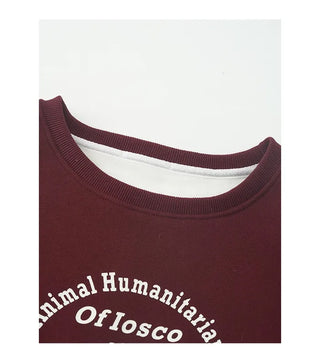 Fleece-lined T-shirt with lettering print