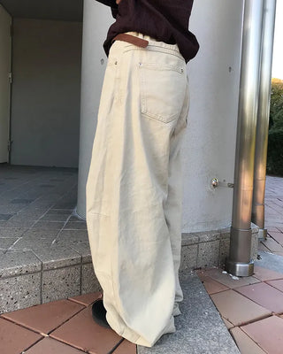 Balloon Cotton Wide Pants