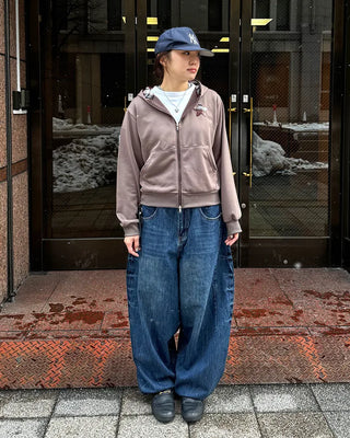 (Unisex) Washed Balloon Denim Pants