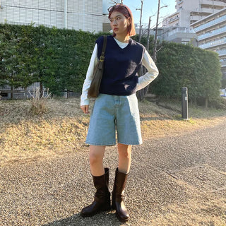 Denim shorts