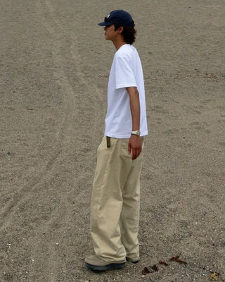 Herringbone Wide Curve Pants