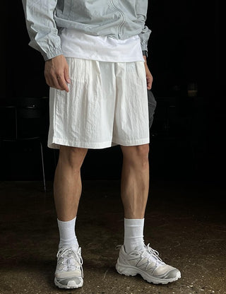 Nylon Bermuda banding pants (cool fabric)