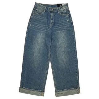 (3 colors) Roll-up denim pants