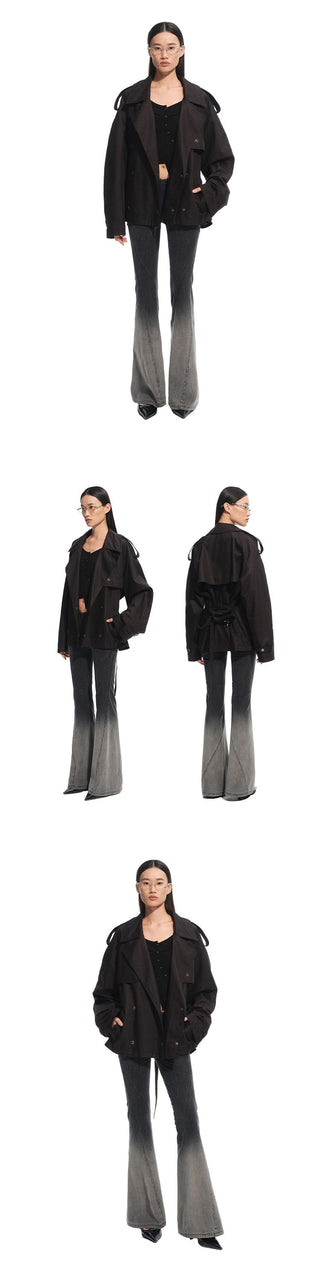 [NOTAWEAR] Twill Tencel Raglan Sleeve Trench  Coat