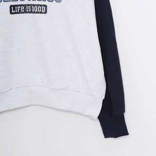 Colored Sleeveless Lettering Sweatshirt
