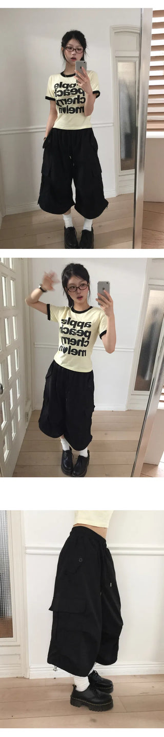 Apple Color Block Short Sleeve T-shirt - 3 Colors
