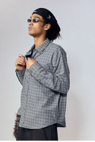 [Monterest] Relaxed Fit Check Pocket Shirt