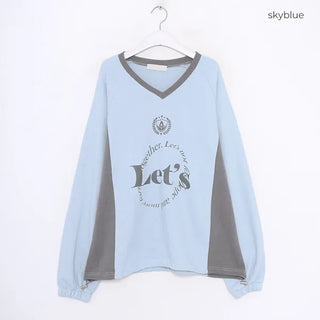 Two-tone logo sweatshirt