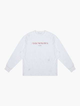 [MASONPRINCE] Print Distressed Slub Set
