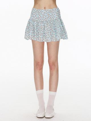 [NECY] Romantic Blossom Flare Skirt