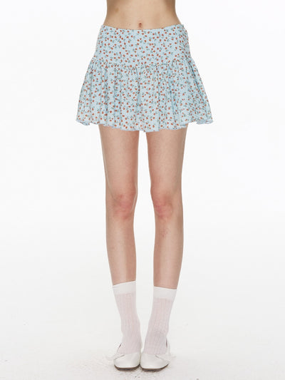 [NECY] Romantic Blossom Flare Skirt