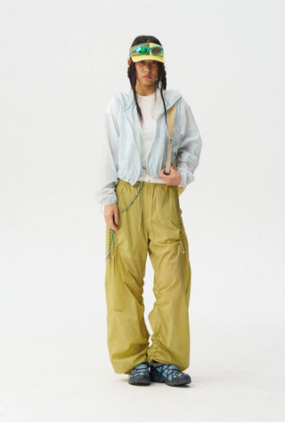 [Monterest] UPF50+ Water-Resistant Ruched Parachute Pants