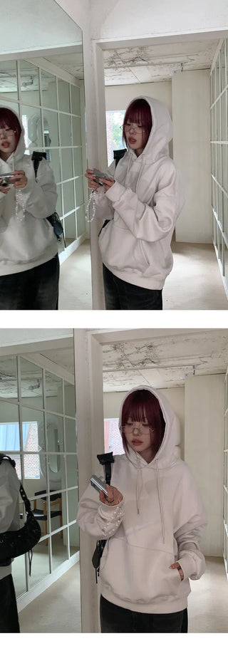 Double-layer heavy two-way hooded zip-up/t-shirt - 9 colors