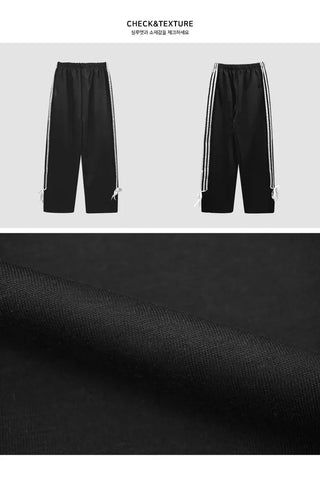 Ribbon Three-Stripe Training Pants - 3 Colors