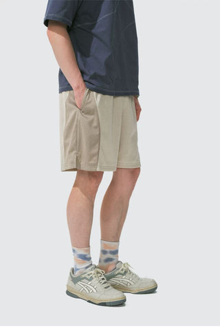 [Monterest] Embroidered Mesh Athletic Shorts