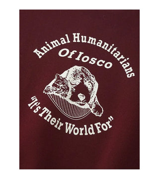 Fleece-lined T-shirt with lettering print
