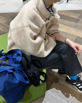 Warm Button Fleece Anorak