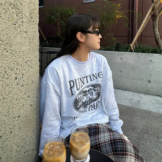 Balloon sleeve sweatshirt