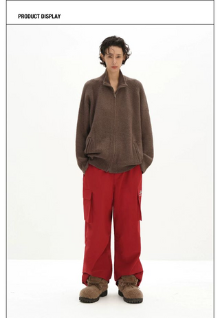 MASONPRINCE High-Neck Knit Cardigan