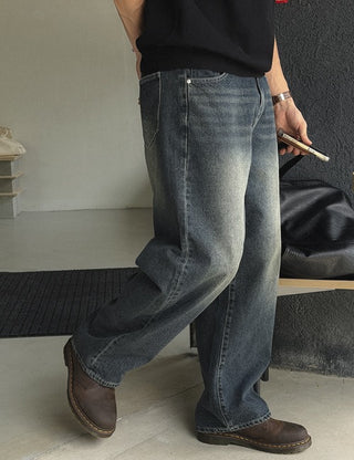 Malo Washed Denim Back Elastic Waist Pants (3 colors, S~XL)