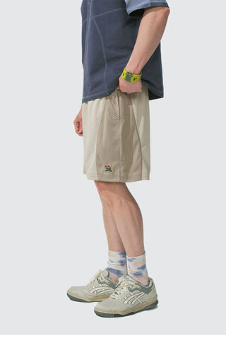 [Monterest] Embroidered Mesh Athletic Shorts