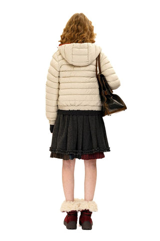 [Moromoro2] Plaid Fur-Lined Platform Snow  Boots