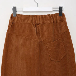 Corduroy A-line skirt