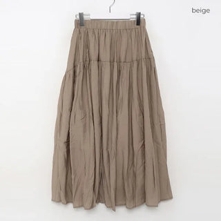 Shirred long skirt