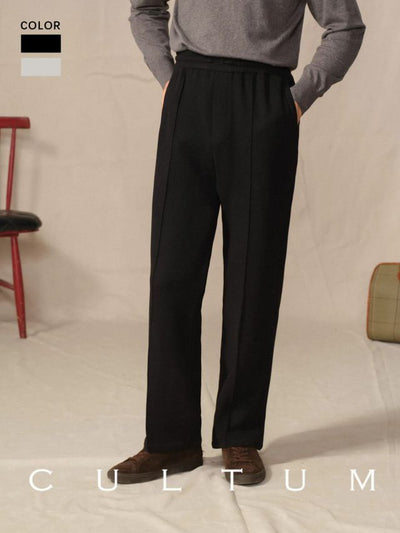 [CULTUM] Knit Drawstring Straight Pants