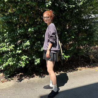 Faux leather shorts