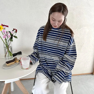 Oversized striped T-shirt - P000HRJI