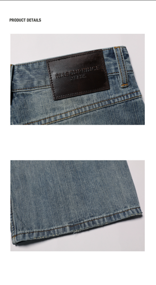 [MASONPRINCE] Slub Washed Curved Jeans