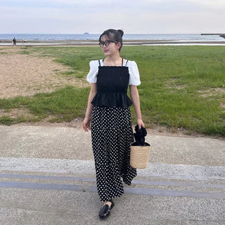 Shirred puff blouse